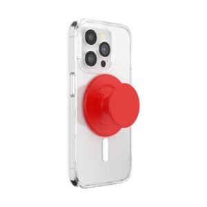 Solid Red Round Phone Grip Pop Socket