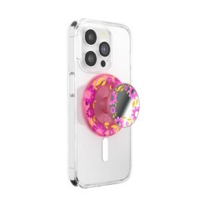 Floral Crystal Designer Pop Socket – Pink