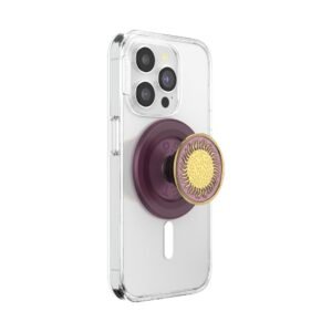 Vintage Gold Accent Pop Socket – Brown